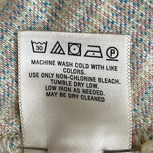 Pilcro and The Letterpress Cotton Button Front Striped Denim Skirt - Size 12 - Picture 7 of 8